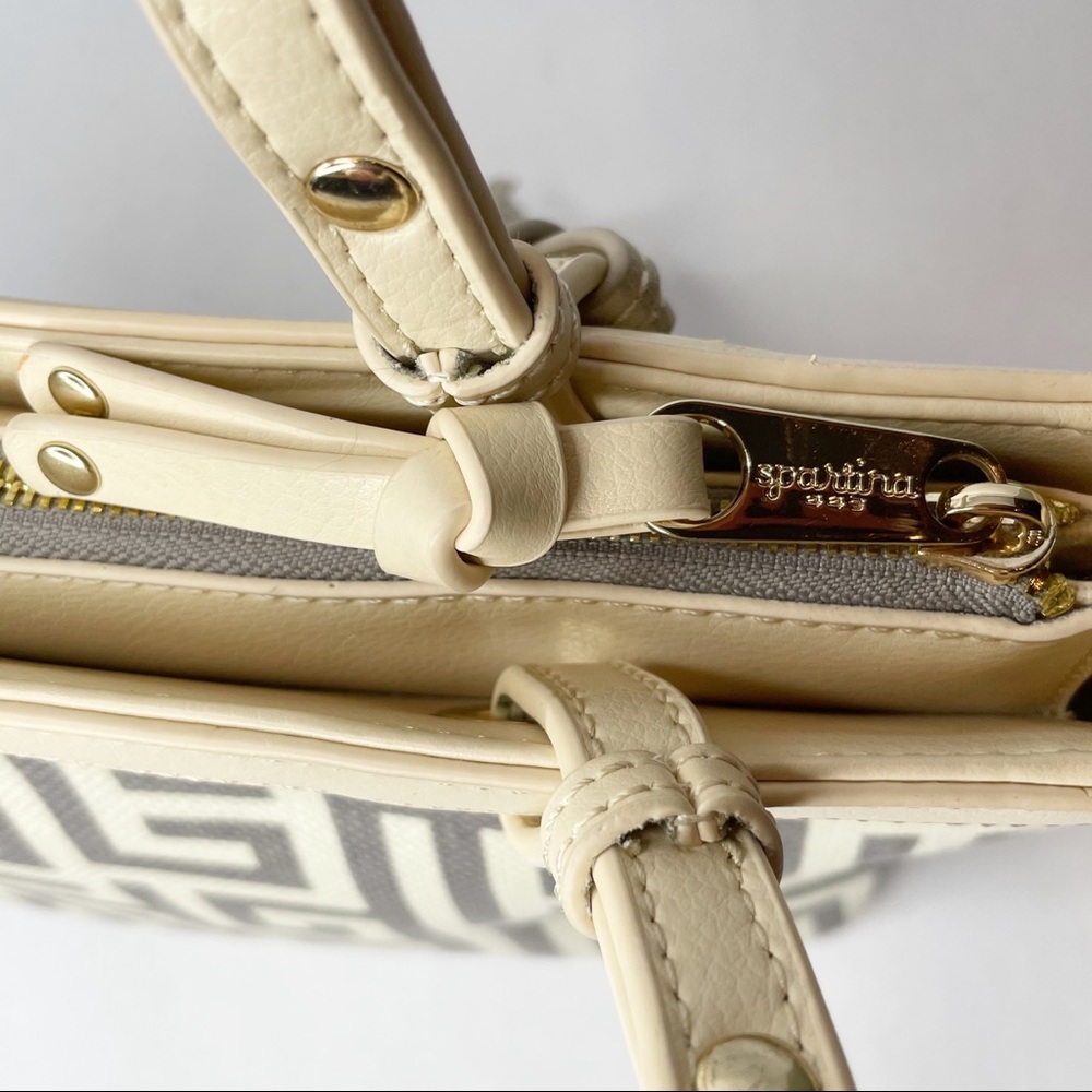 NWOT Spartina 449 Greek Key Island Linen Tote - Picture 9 of 15